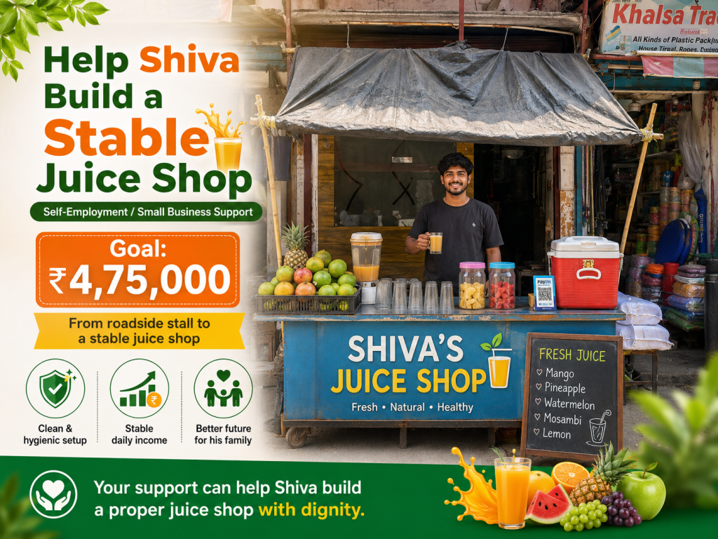 Help Shiva Build a Stable Juice Shop for His Livelihood