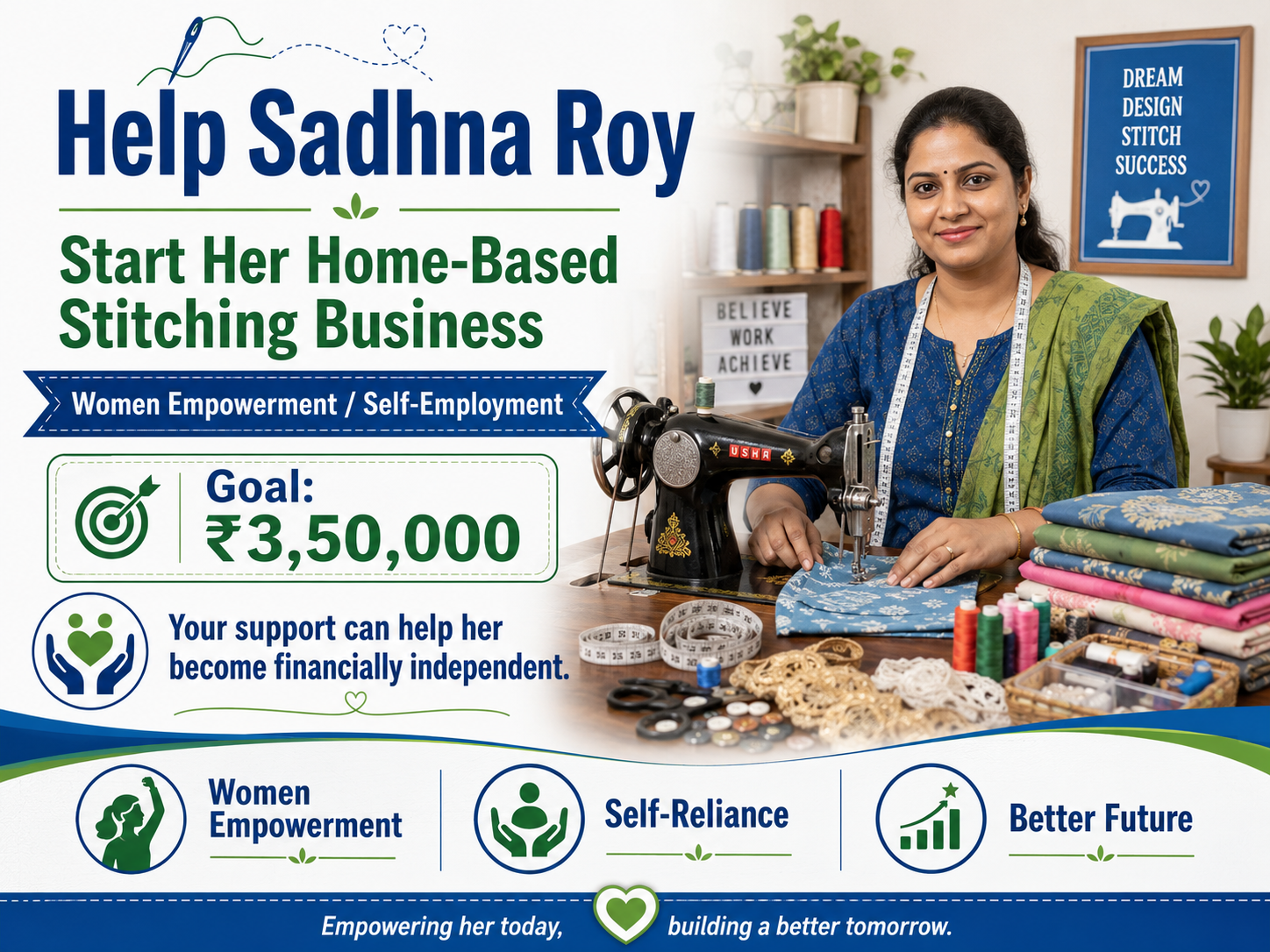 Help Sadhna Roy Start Her Home-Based Stitching Business