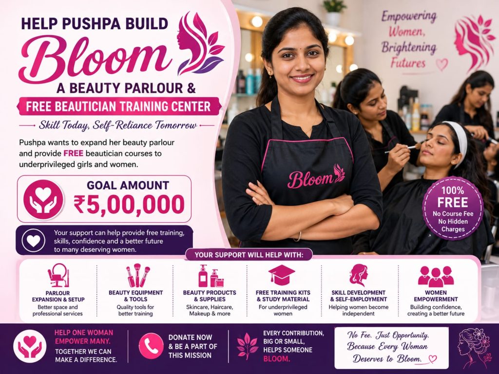 Support bloom salon and expension free beautician course training